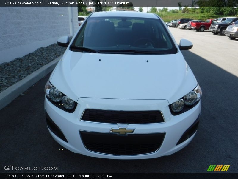 Summit White / Jet Black/Dark Titanium 2016 Chevrolet Sonic LT Sedan