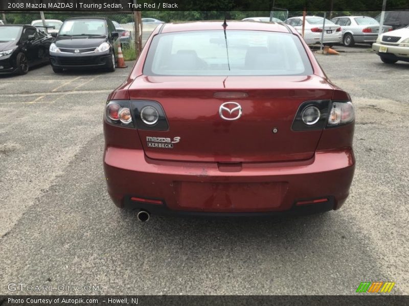 True Red / Black 2008 Mazda MAZDA3 i Touring Sedan