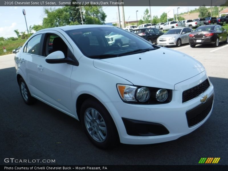 Summit White / Jet Black/Dark Titanium 2016 Chevrolet Sonic LT Sedan