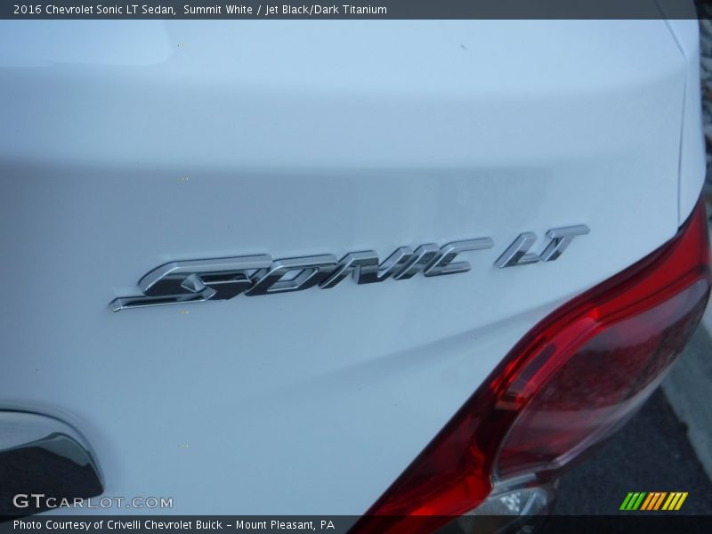 Summit White / Jet Black/Dark Titanium 2016 Chevrolet Sonic LT Sedan