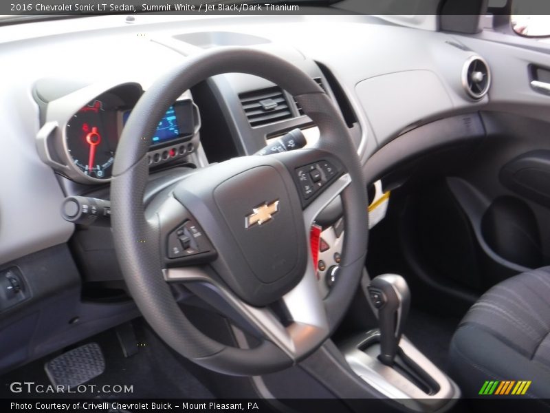 Summit White / Jet Black/Dark Titanium 2016 Chevrolet Sonic LT Sedan
