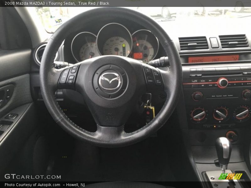 True Red / Black 2008 Mazda MAZDA3 i Touring Sedan