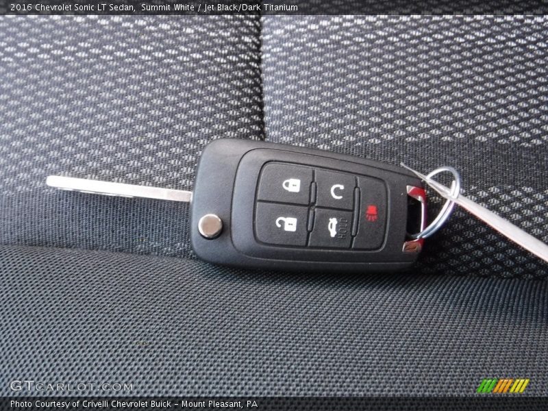 Summit White / Jet Black/Dark Titanium 2016 Chevrolet Sonic LT Sedan