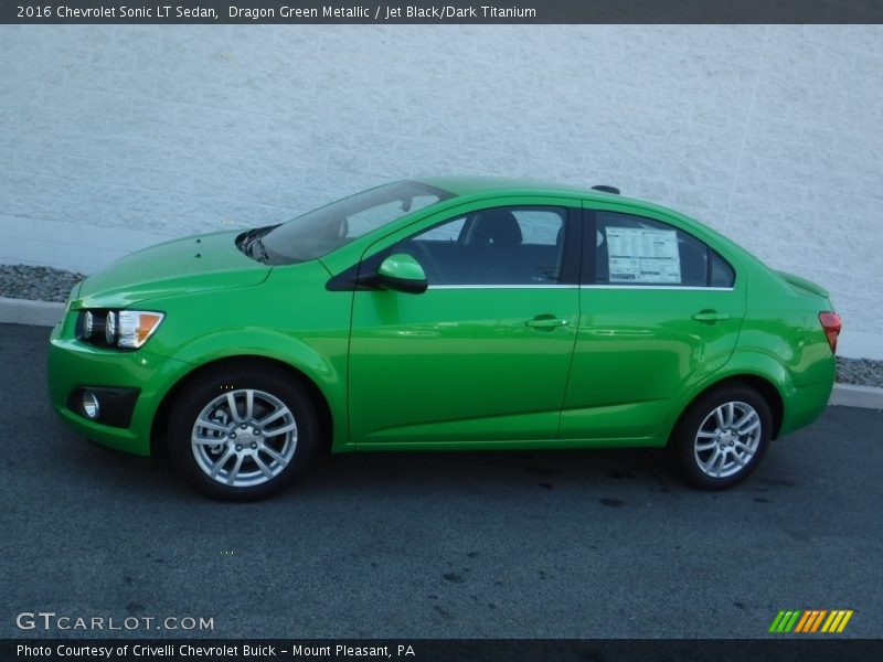 Dragon Green Metallic / Jet Black/Dark Titanium 2016 Chevrolet Sonic LT Sedan