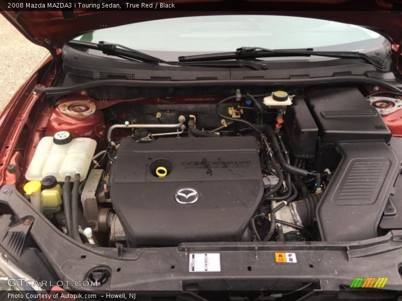 True Red / Black 2008 Mazda MAZDA3 i Touring Sedan