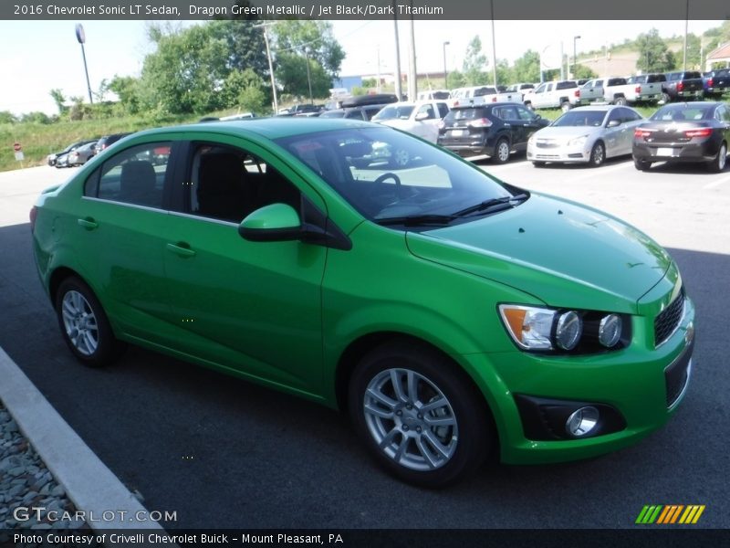 Dragon Green Metallic / Jet Black/Dark Titanium 2016 Chevrolet Sonic LT Sedan