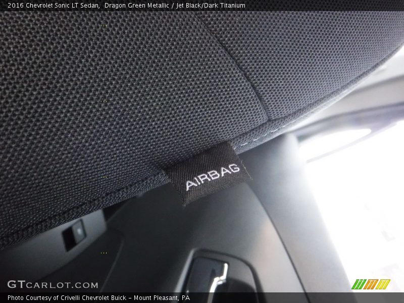 Dragon Green Metallic / Jet Black/Dark Titanium 2016 Chevrolet Sonic LT Sedan