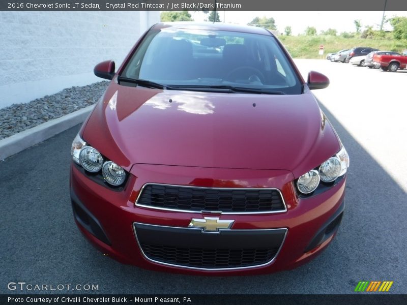 Crystal Red Tintcoat / Jet Black/Dark Titanium 2016 Chevrolet Sonic LT Sedan