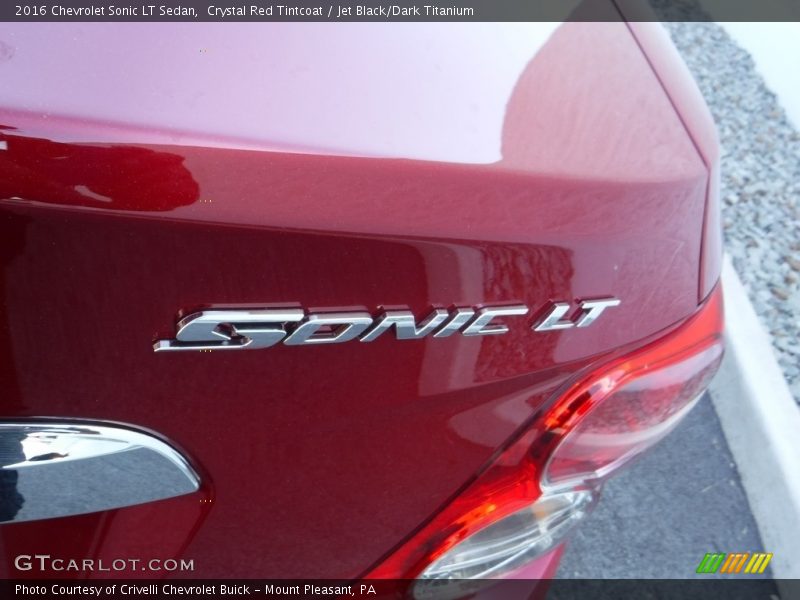 Crystal Red Tintcoat / Jet Black/Dark Titanium 2016 Chevrolet Sonic LT Sedan