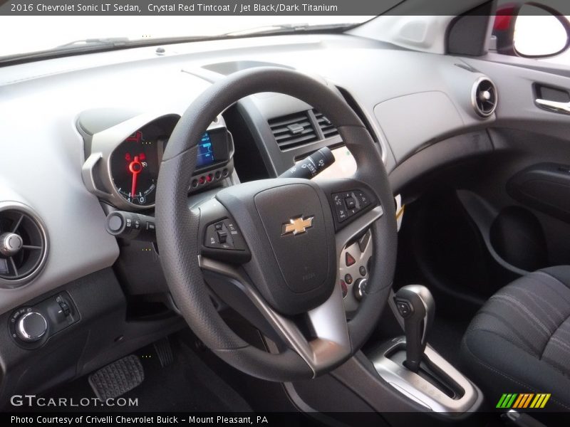 Crystal Red Tintcoat / Jet Black/Dark Titanium 2016 Chevrolet Sonic LT Sedan