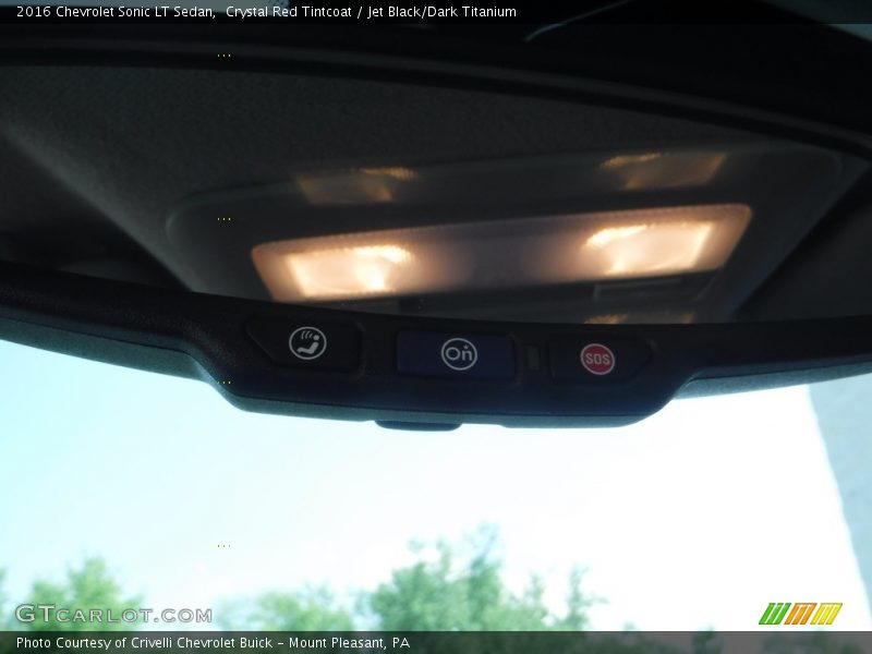 Crystal Red Tintcoat / Jet Black/Dark Titanium 2016 Chevrolet Sonic LT Sedan