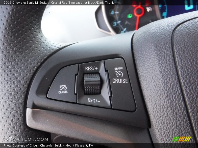 Crystal Red Tintcoat / Jet Black/Dark Titanium 2016 Chevrolet Sonic LT Sedan