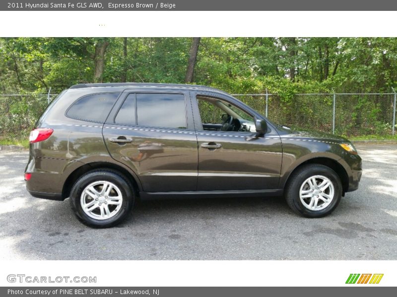Espresso Brown / Beige 2011 Hyundai Santa Fe GLS AWD