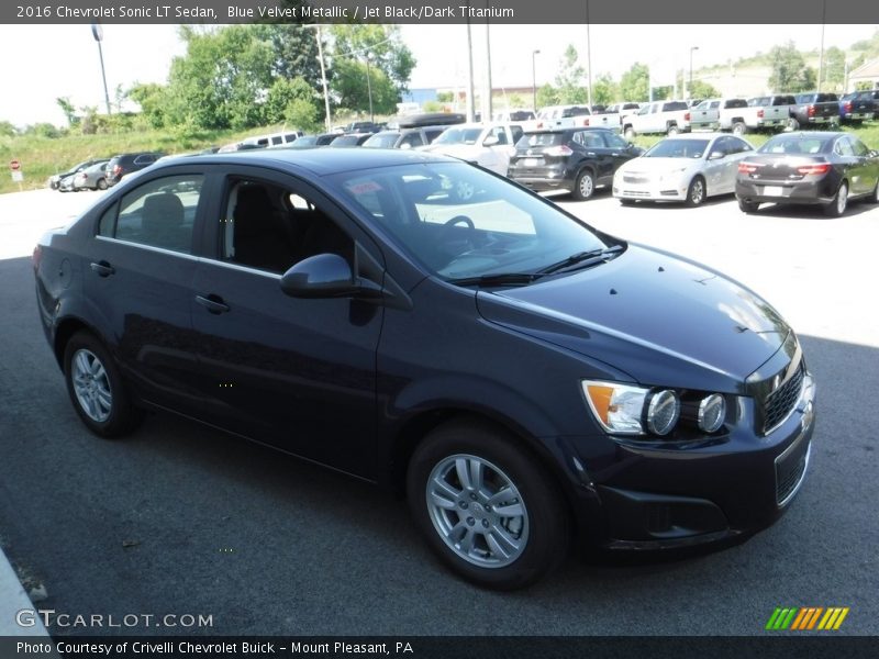 Blue Velvet Metallic / Jet Black/Dark Titanium 2016 Chevrolet Sonic LT Sedan