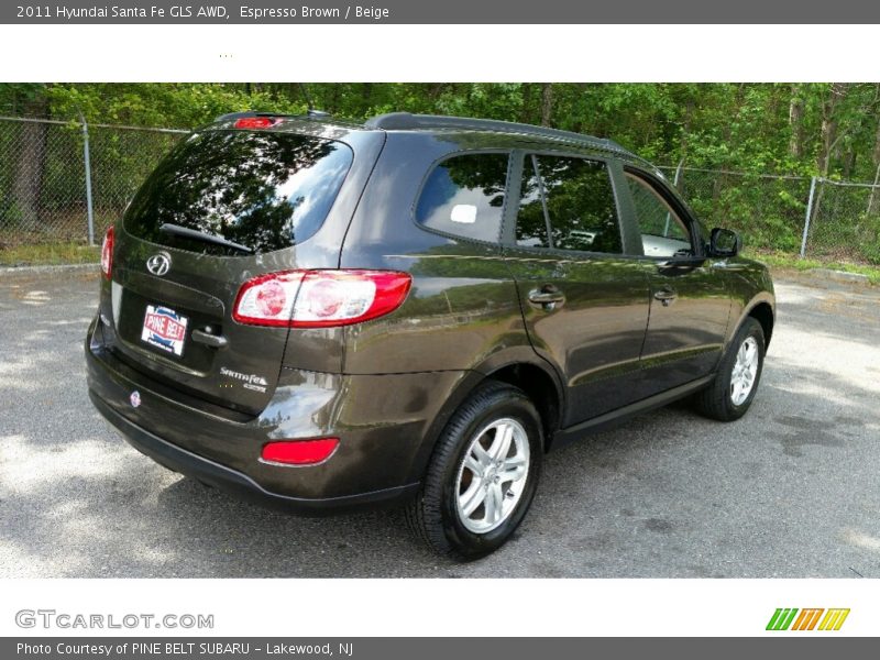 Espresso Brown / Beige 2011 Hyundai Santa Fe GLS AWD