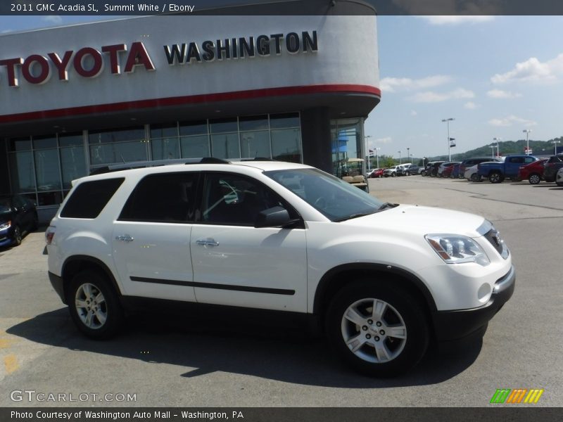 Summit White / Ebony 2011 GMC Acadia SL