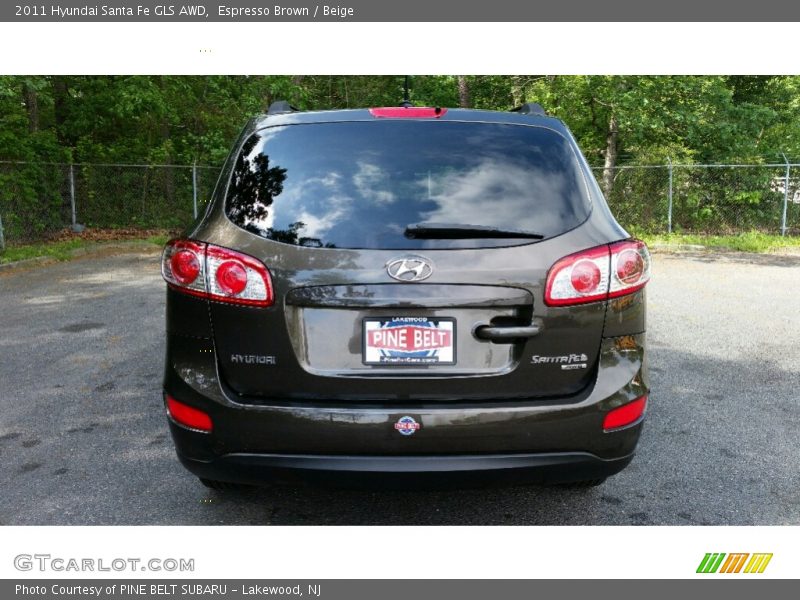 Espresso Brown / Beige 2011 Hyundai Santa Fe GLS AWD