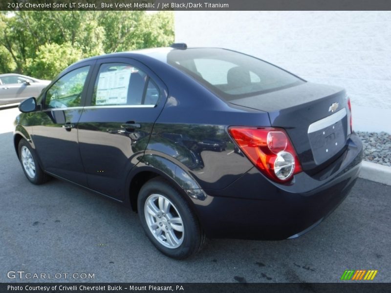 Blue Velvet Metallic / Jet Black/Dark Titanium 2016 Chevrolet Sonic LT Sedan