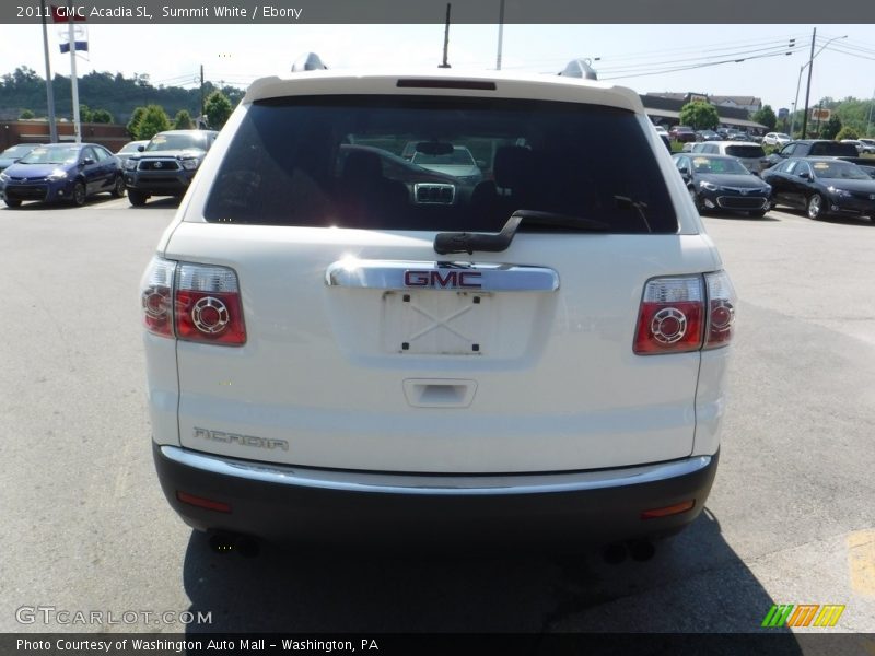 Summit White / Ebony 2011 GMC Acadia SL