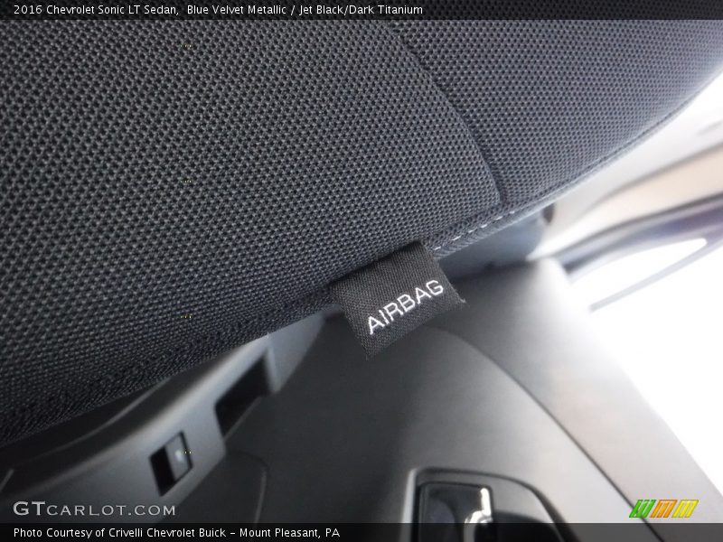 Blue Velvet Metallic / Jet Black/Dark Titanium 2016 Chevrolet Sonic LT Sedan