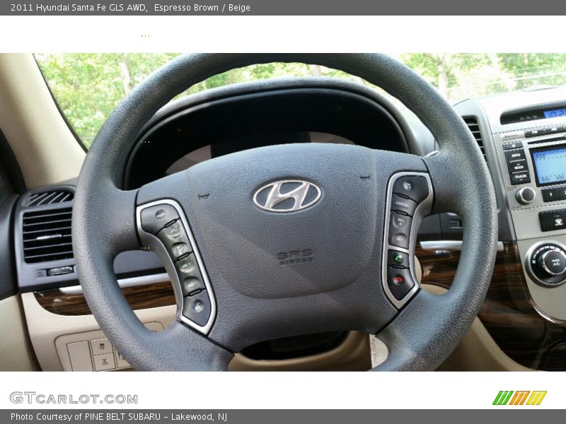Espresso Brown / Beige 2011 Hyundai Santa Fe GLS AWD