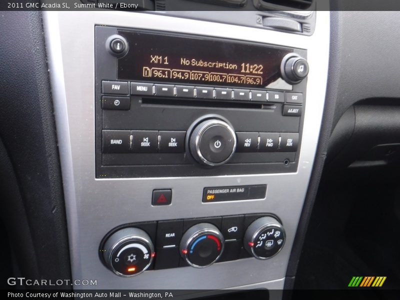 Summit White / Ebony 2011 GMC Acadia SL