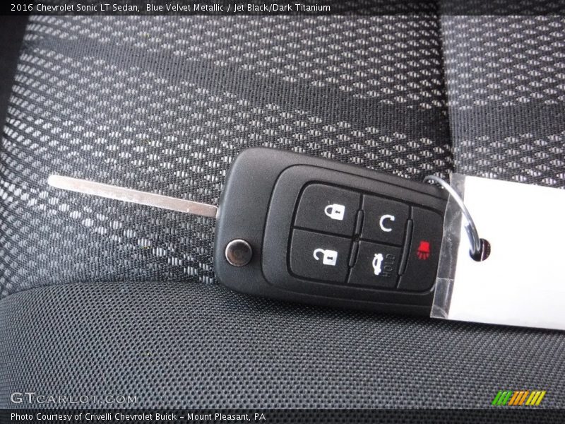 Blue Velvet Metallic / Jet Black/Dark Titanium 2016 Chevrolet Sonic LT Sedan