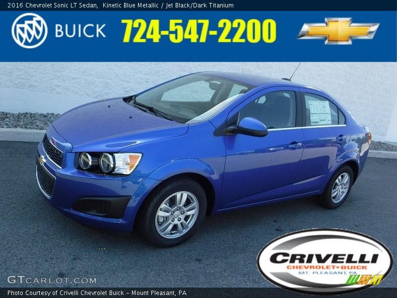 Kinetic Blue Metallic / Jet Black/Dark Titanium 2016 Chevrolet Sonic LT Sedan