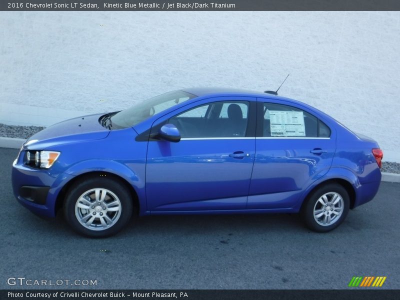 Kinetic Blue Metallic / Jet Black/Dark Titanium 2016 Chevrolet Sonic LT Sedan