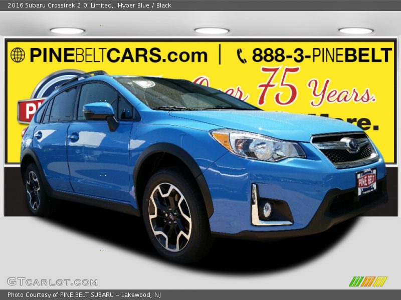 Hyper Blue / Black 2016 Subaru Crosstrek 2.0i Limited