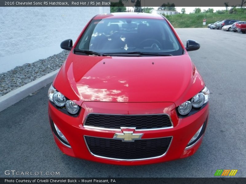 Red Hot / RS Jet Black 2016 Chevrolet Sonic RS Hatchback
