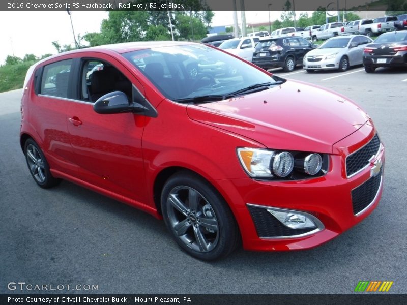 Red Hot / RS Jet Black 2016 Chevrolet Sonic RS Hatchback