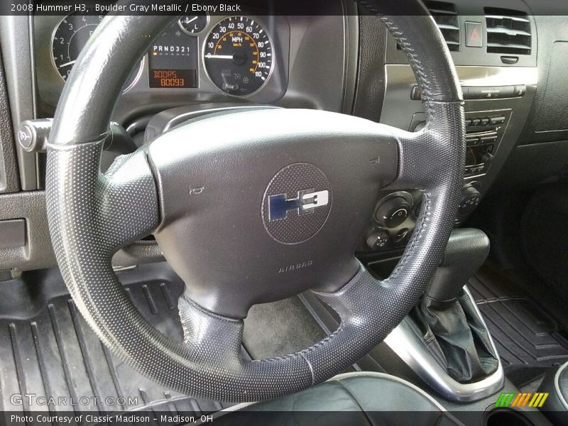 Boulder Gray Metallic / Ebony Black 2008 Hummer H3