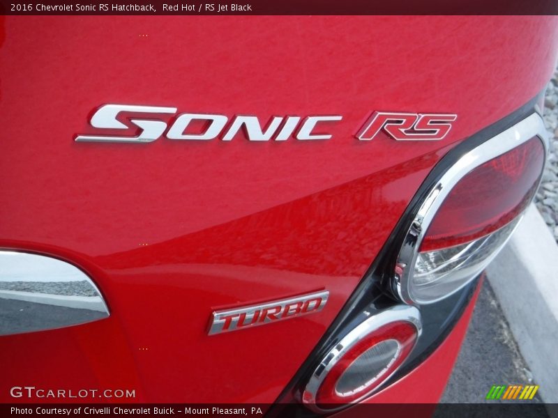 Red Hot / RS Jet Black 2016 Chevrolet Sonic RS Hatchback