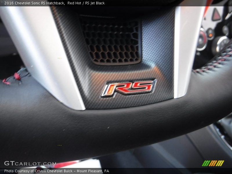 Red Hot / RS Jet Black 2016 Chevrolet Sonic RS Hatchback