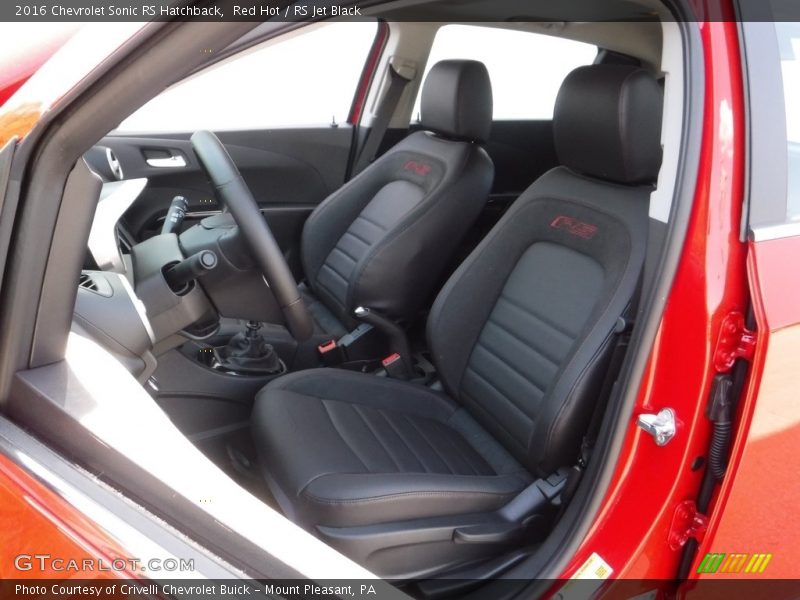 Front Seat of 2016 Sonic RS Hatchback