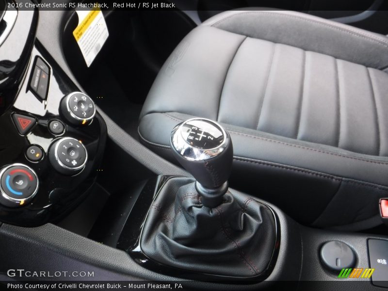  2016 Sonic RS Hatchback 6 Speed Manual Shifter