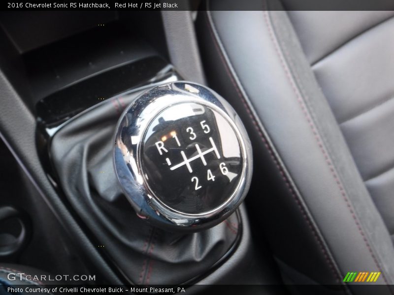  2016 Sonic RS Hatchback 6 Speed Manual Shifter