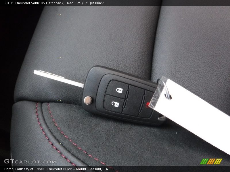 Keys of 2016 Sonic RS Hatchback