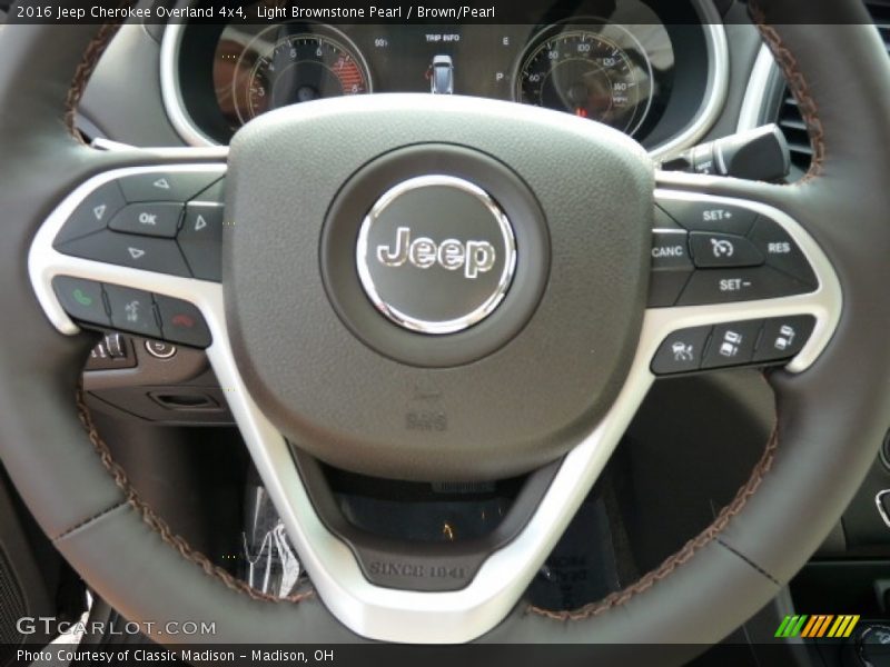 Light Brownstone Pearl / Brown/Pearl 2016 Jeep Cherokee Overland 4x4