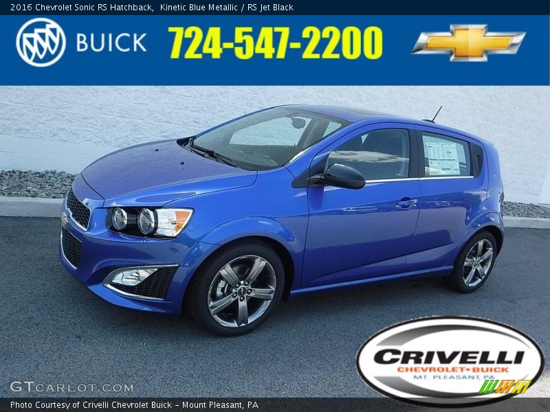 Kinetic Blue Metallic / RS Jet Black 2016 Chevrolet Sonic RS Hatchback
