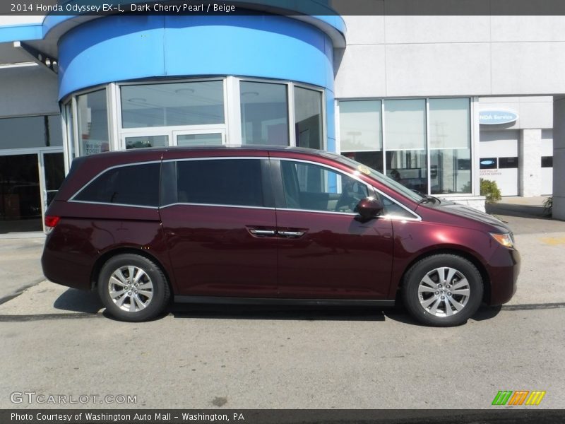 Dark Cherry Pearl / Beige 2014 Honda Odyssey EX-L