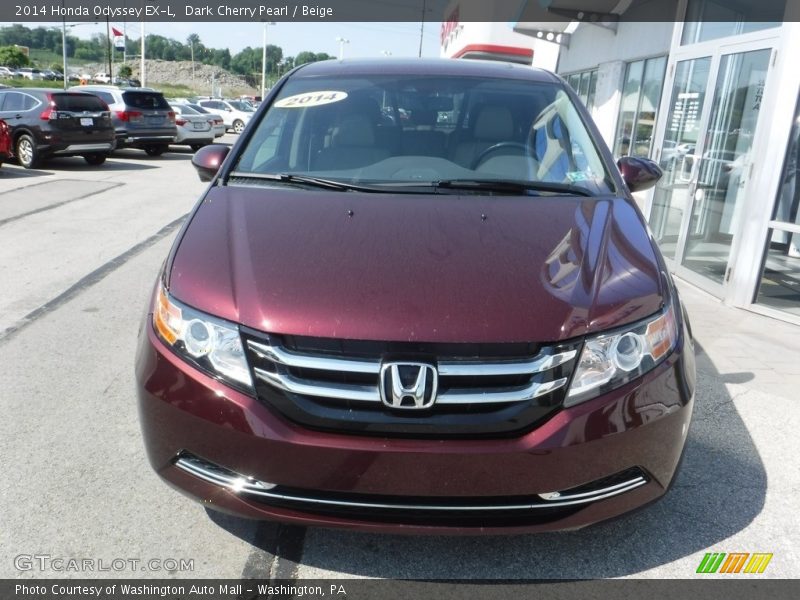 Dark Cherry Pearl / Beige 2014 Honda Odyssey EX-L