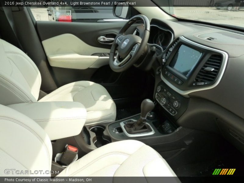 Light Brownstone Pearl / Brown/Pearl 2016 Jeep Cherokee Overland 4x4