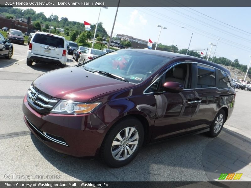 Dark Cherry Pearl / Beige 2014 Honda Odyssey EX-L