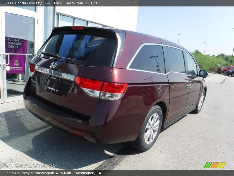 Dark Cherry Pearl / Beige 2014 Honda Odyssey EX-L