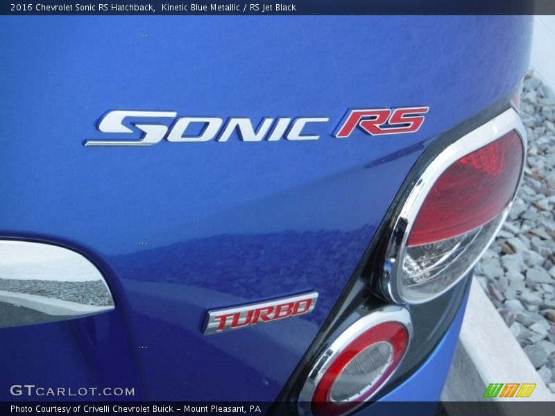 Kinetic Blue Metallic / RS Jet Black 2016 Chevrolet Sonic RS Hatchback