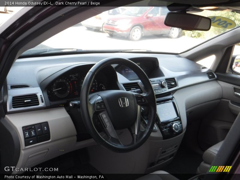 Dark Cherry Pearl / Beige 2014 Honda Odyssey EX-L