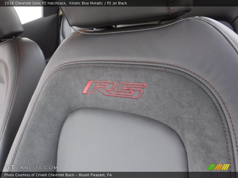 Kinetic Blue Metallic / RS Jet Black 2016 Chevrolet Sonic RS Hatchback