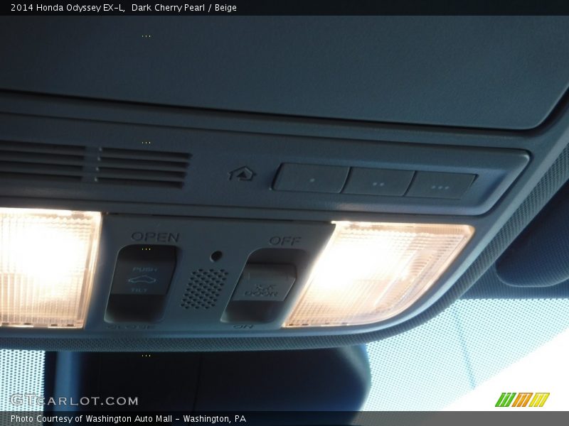 Dark Cherry Pearl / Beige 2014 Honda Odyssey EX-L